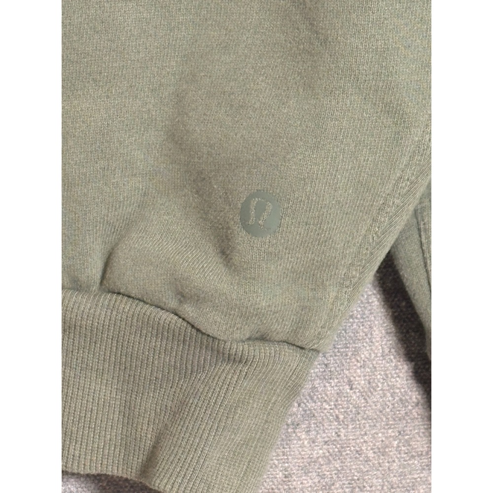 Lululemon Scuba Oversized Half Zip Pullover Sage Green Fleece Sweatshirt Womens - Picture 3 of 3